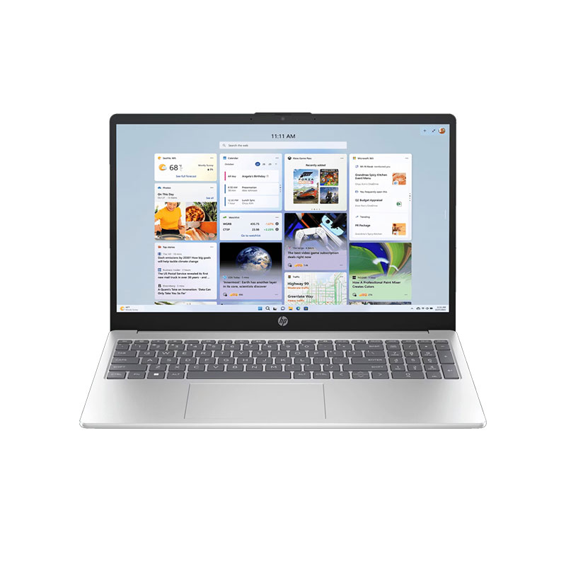 Picture of HP - Intel Core 5-120U 15.6" (39.6 cm) 15-fd0640TU Thin & Light Laptop (16GB/ 512GB SSD/ Full HD Display/ Intel Iris Xᵉ graphics/ Mic Mute key/ Camera Privacy Shutter/ Anti-glare/ Windows 11 Home/ MS Office/ Natural Silver/  1 Year Warranty/ 1.54 Kg)